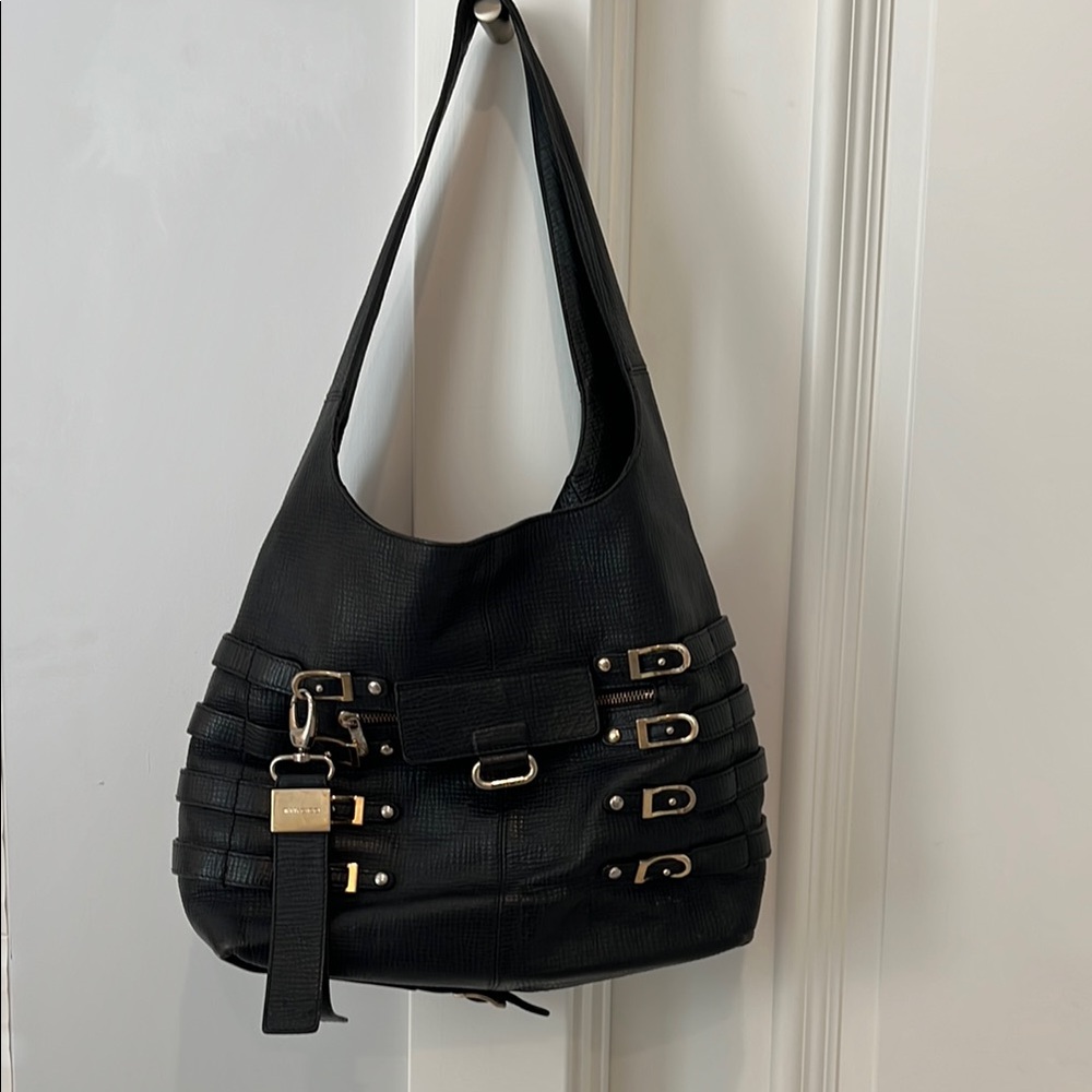 Jimmy Choo Black Belted Shoulder Bag